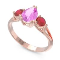 Three Stone Pear Shape Baspa Ring