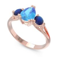 Three Stone Pear Shape Baspa Ring