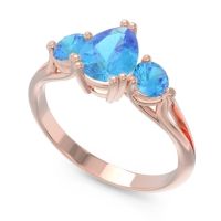 Three Stone Pear Shape Baspa Ring