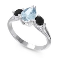 Three Stone Pear Shape Baspa Ring