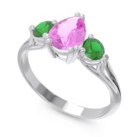 Three Stone Pear Shape Baspa Ring
