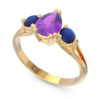 Three Stone Pear Shape Baspa Ring