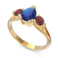 Three Stone Pear Shape Baspa Ring