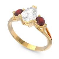 Three Stone Pear Shape Baspa Ring