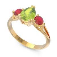 Three Stone Pear Shape Baspa Ring
