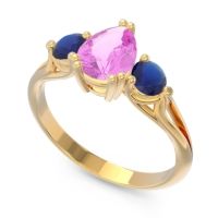 Three Stone Pear Shape Baspa Ring