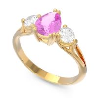 Three Stone Pear Shape Baspa Ring