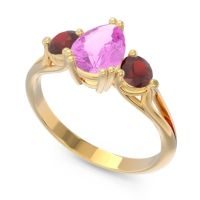 Three Stone Pear Shape Baspa Ring