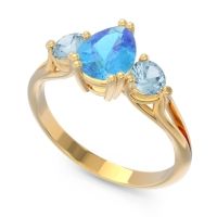 Three Stone Pear Shape Baspa Ring