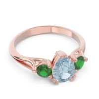 Three Stone Pear Shape Baspa Ring