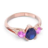 Three Stone Pear Shape Baspa Ring