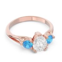 Three Stone Pear Shape Baspa Ring