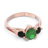Three Stone Pear Shape Baspa Ring