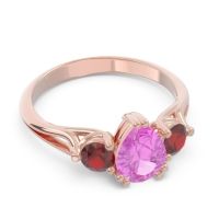 Three Stone Pear Shape Baspa Ring