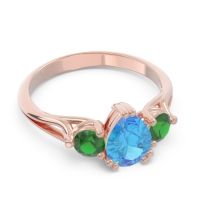 Three Stone Pear Shape Baspa Ring