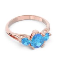 Three Stone Pear Shape Baspa Ring