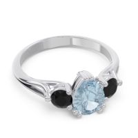 Three Stone Pear Shape Baspa Ring