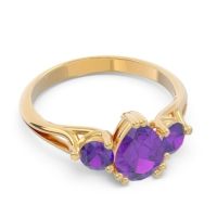 Three Stone Pear Shape Baspa Ring