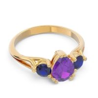 Three Stone Pear Shape Baspa Ring