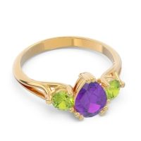 Three Stone Pear Shape Baspa Ring