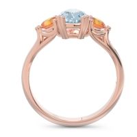 Three Stone Pear Shape Baspa Ring