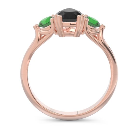 Three Stone Pear Shape Baspa Ring