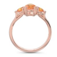 Three Stone Pear Shape Baspa Ring