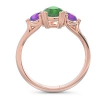 Three Stone Pear Shape Baspa Ring