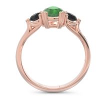 Three Stone Pear Shape Baspa Ring
