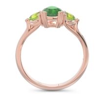 Three Stone Pear Shape Baspa Ring