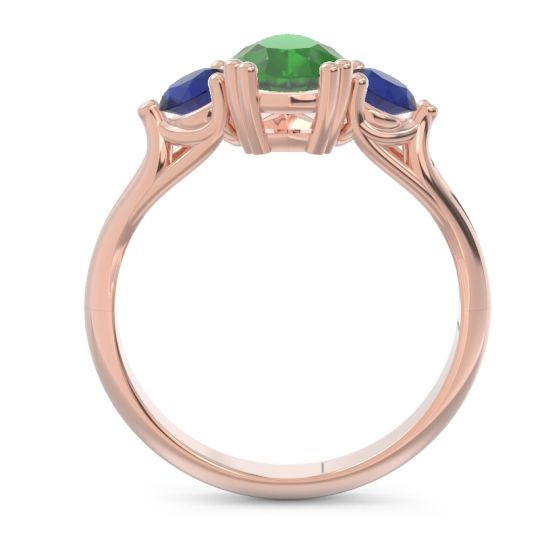 Three Stone Pear Shape Baspa Ring