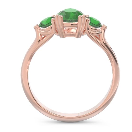 Three Stone Pear Shape Baspa Ring
