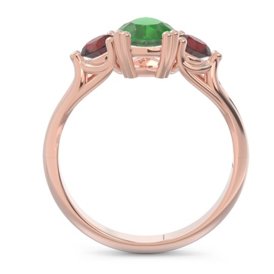 Three Stone Pear Shape Baspa Ring