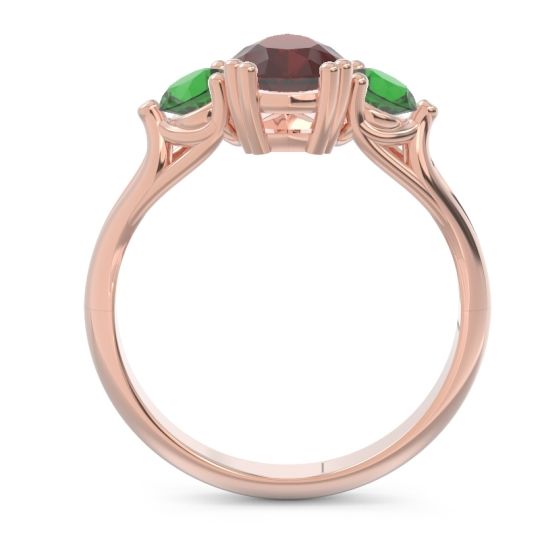 Three Stone Pear Shape Baspa Ring