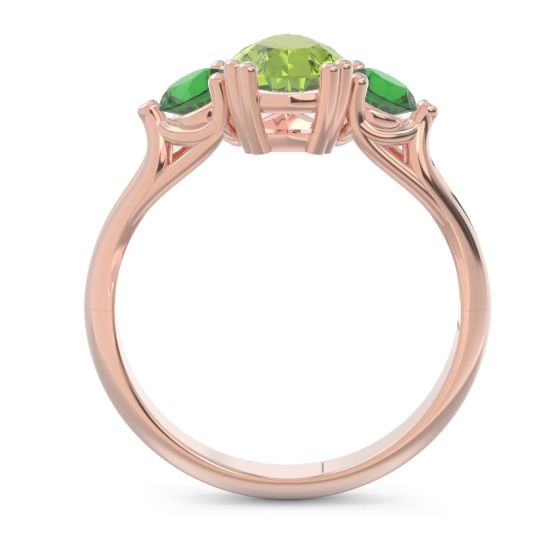 Three Stone Pear Shape Baspa Ring