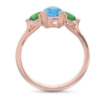 Three Stone Pear Shape Baspa Ring