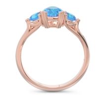 Three Stone Pear Shape Baspa Ring