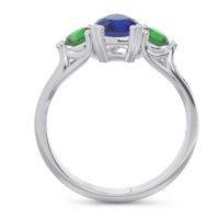 Three Stone Pear Shape Baspa Ring