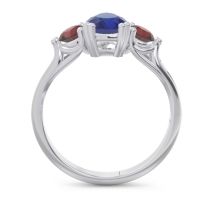 Three Stone Pear Shape Baspa Ring