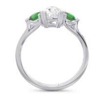 Three Stone Pear Shape Baspa Ring