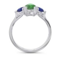 Three Stone Pear Shape Baspa Ring