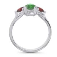 Three Stone Pear Shape Baspa Ring