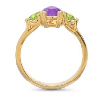 Three Stone Pear Shape Baspa Ring