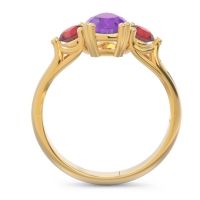 Three Stone Pear Shape Baspa Ring