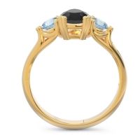 Three Stone Pear Shape Baspa Ring