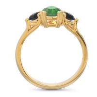 Three Stone Pear Shape Baspa Ring