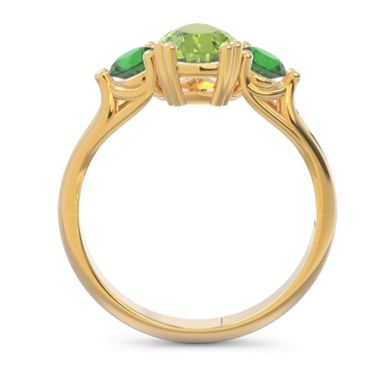 Three Stone Pear Shape Baspa Ring