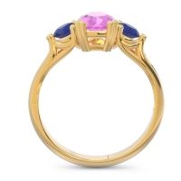 Three Stone Pear Shape Baspa Ring