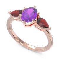 Three Stone Oval Uditi Ring