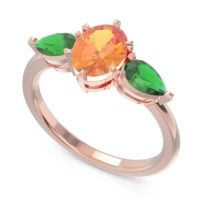 Three Stone Oval Uditi Ring